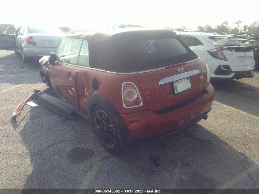 2013 Mini Convertible Cooper VIN: WMWZN3C52DT568530 Lot: 36143682