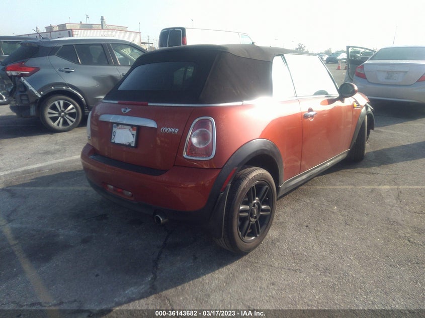 2013 Mini Convertible Cooper VIN: WMWZN3C52DT568530 Lot: 36143682
