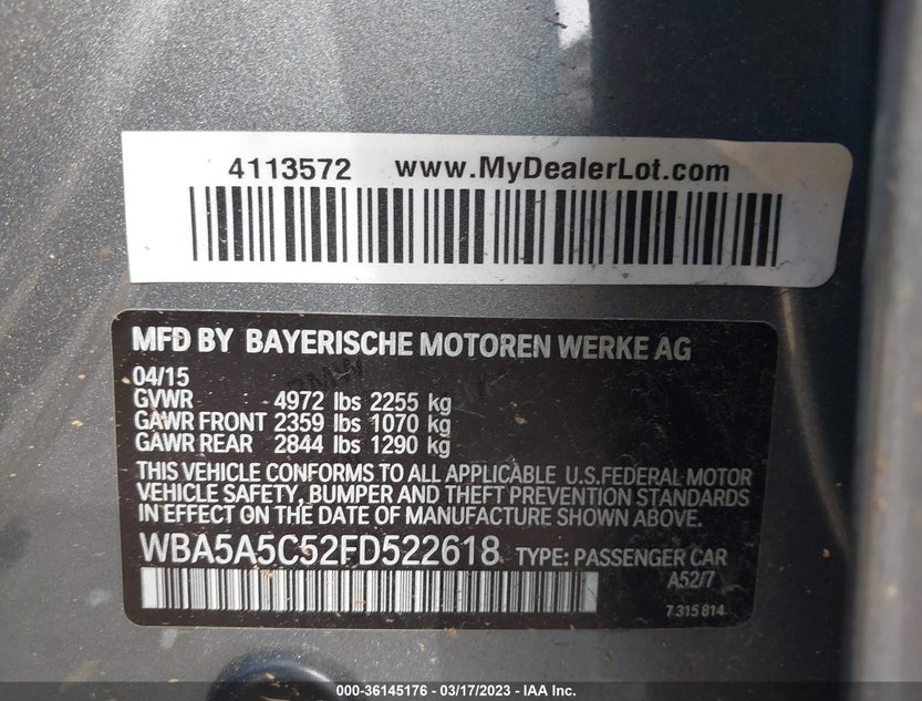 WBA5A5C52FD522618