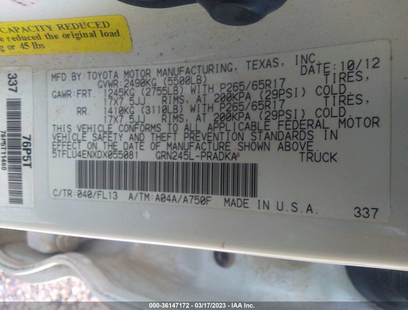 5TFLU4ENXDX055081