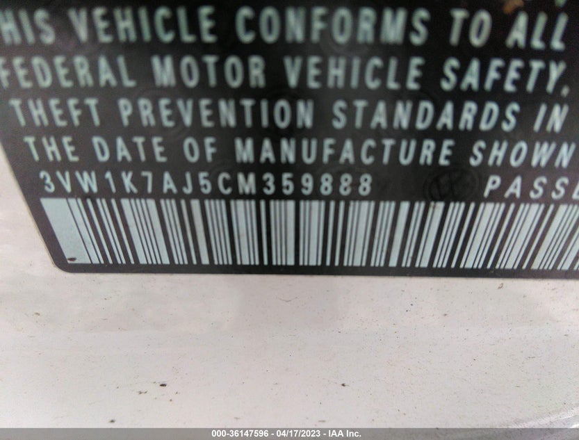 3VW1K7AJ5CM359888