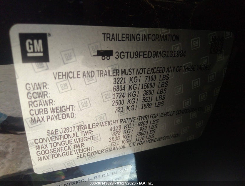 3GTU9FED9MG131984