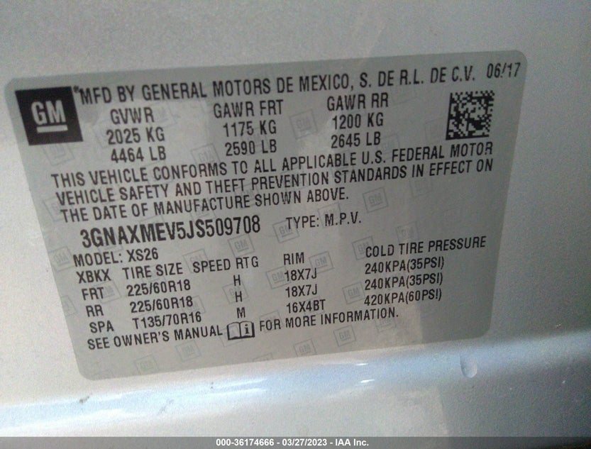 3GNAXMEV5JS509708