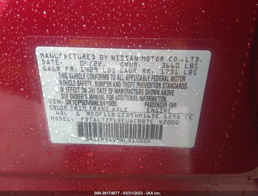3N1CP5DV9NL511005