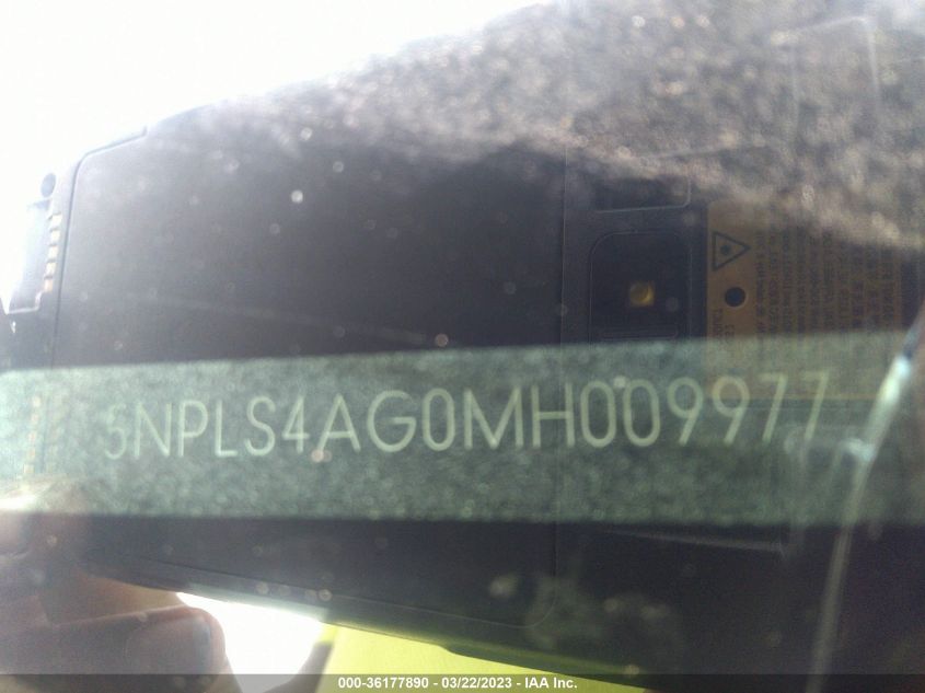 5NPLS4AG0MH009977 2021 Hyundai Elantra Sel