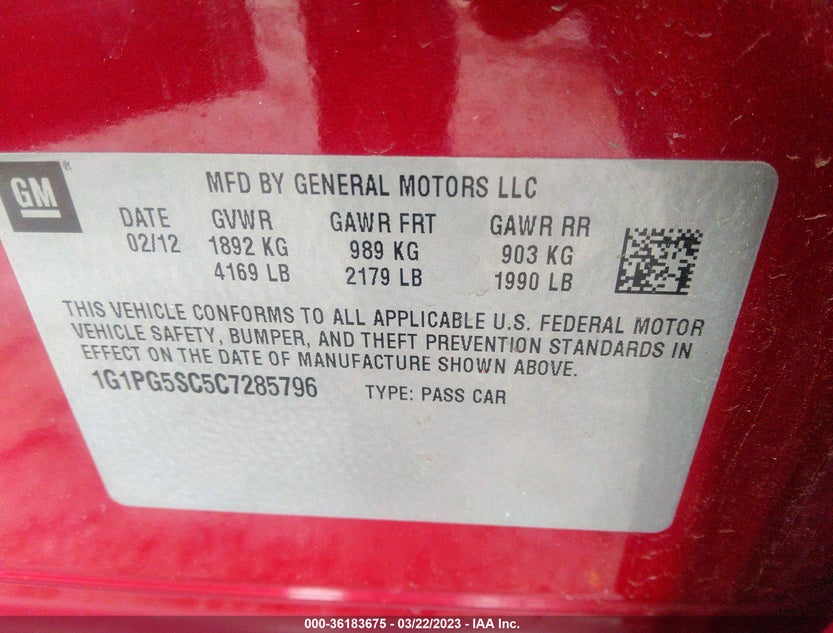 1G1PG5SC5C7285796