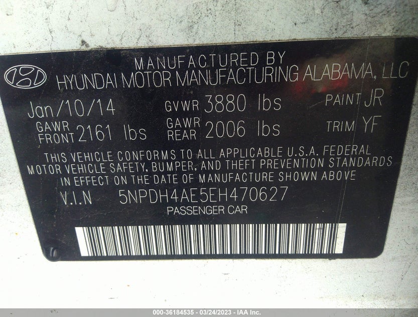 5NPDH4AE5EH470627