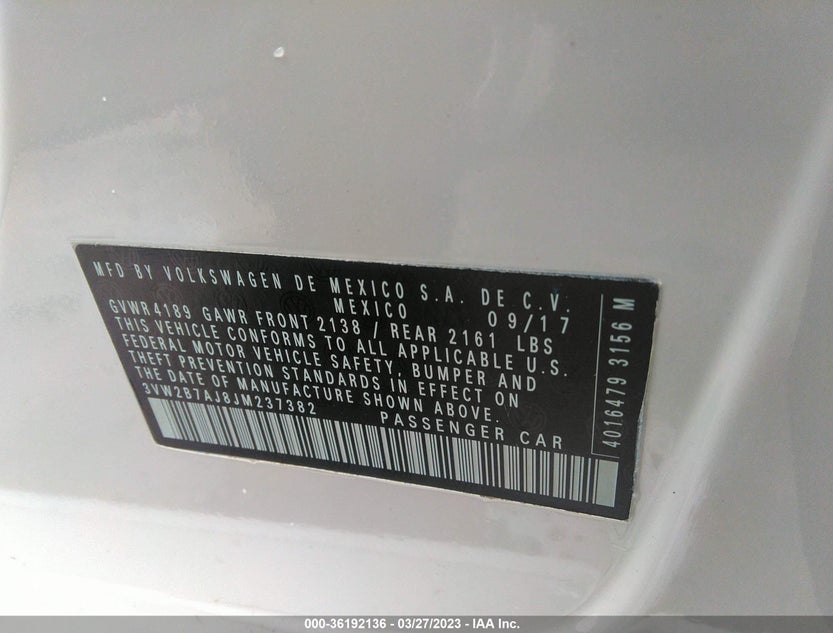 3VW2B7AJ8JM237382