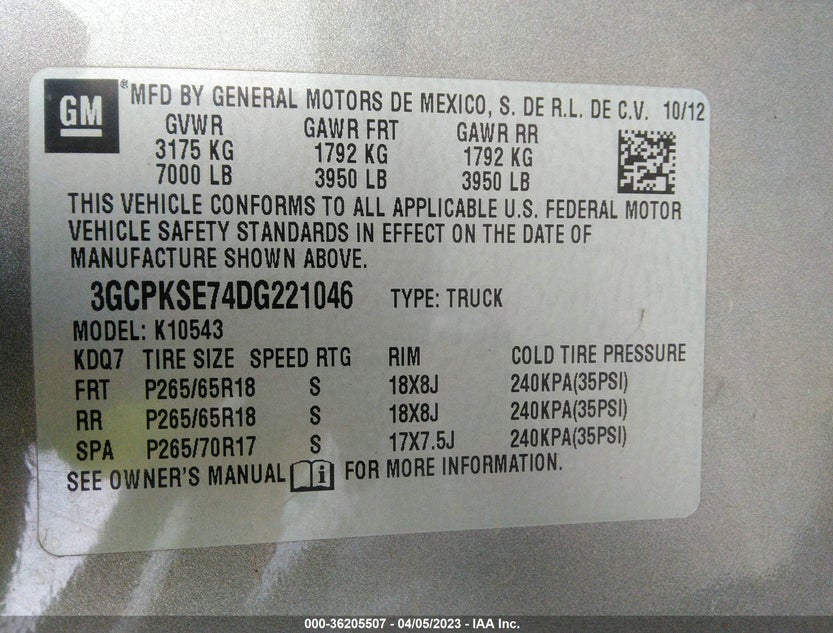 3GCPKSE74DG221046