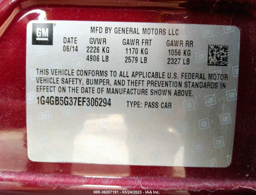 1G4GB5G37EF306294