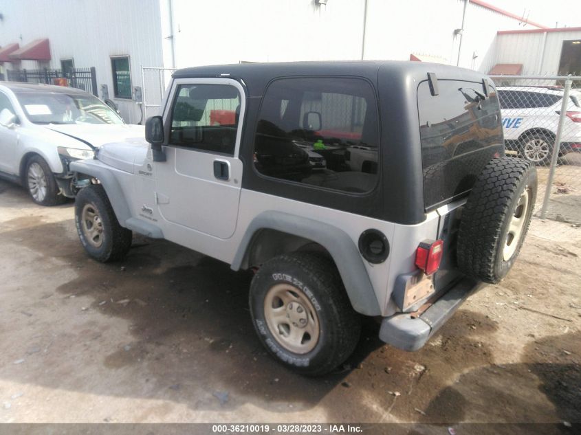 2006 Jeep Wrangler Sport Rhd VIN: 1J4F449S96P762165 Lot: 36210019