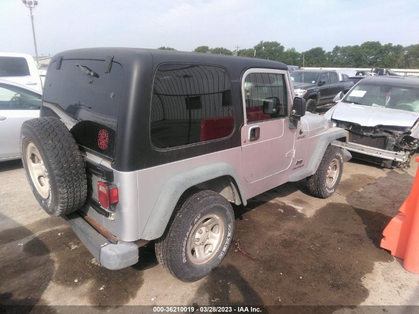 2006 Jeep Wrangler Sport Rhd VIN: 1J4F449S96P762165 Lot: 36210019