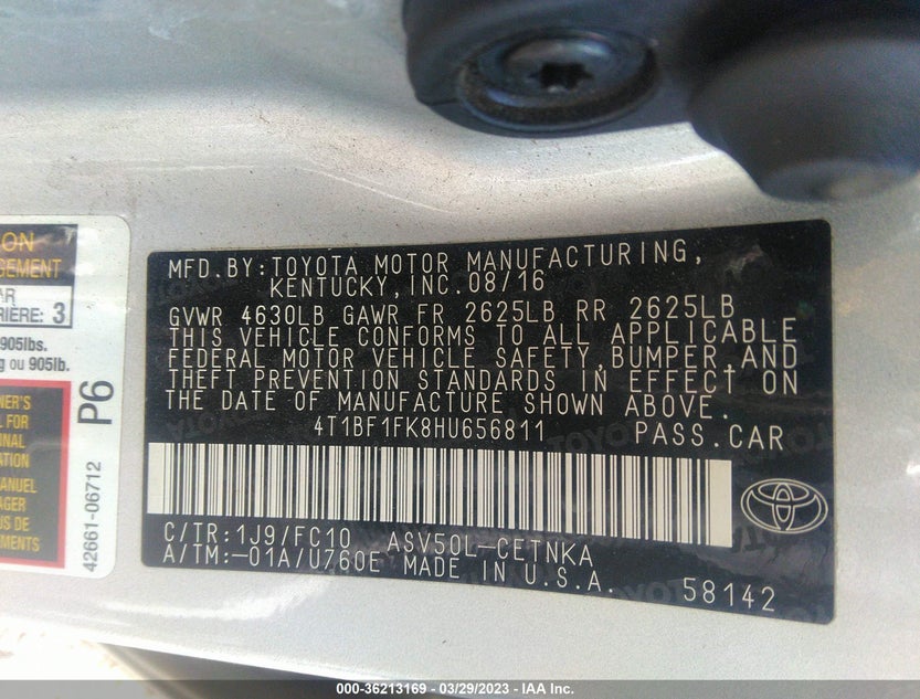 4T1BF1FK8HU656811