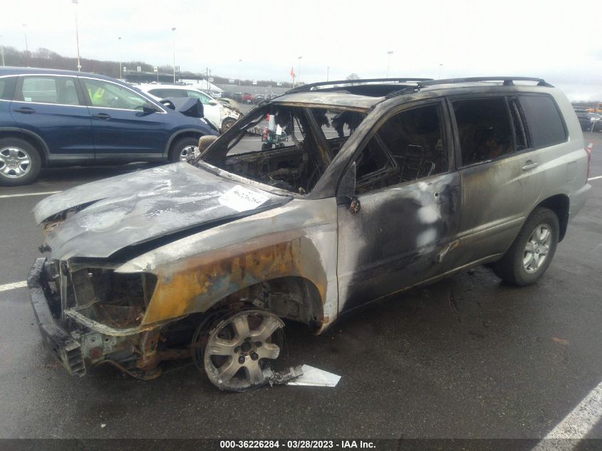 2003 Toyota Highlander V6 (A4) VIN: JTEHF21A130127117 Lot: 36226284