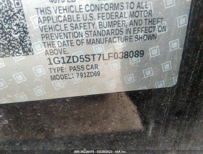 1G1ZD5ST7LF038089