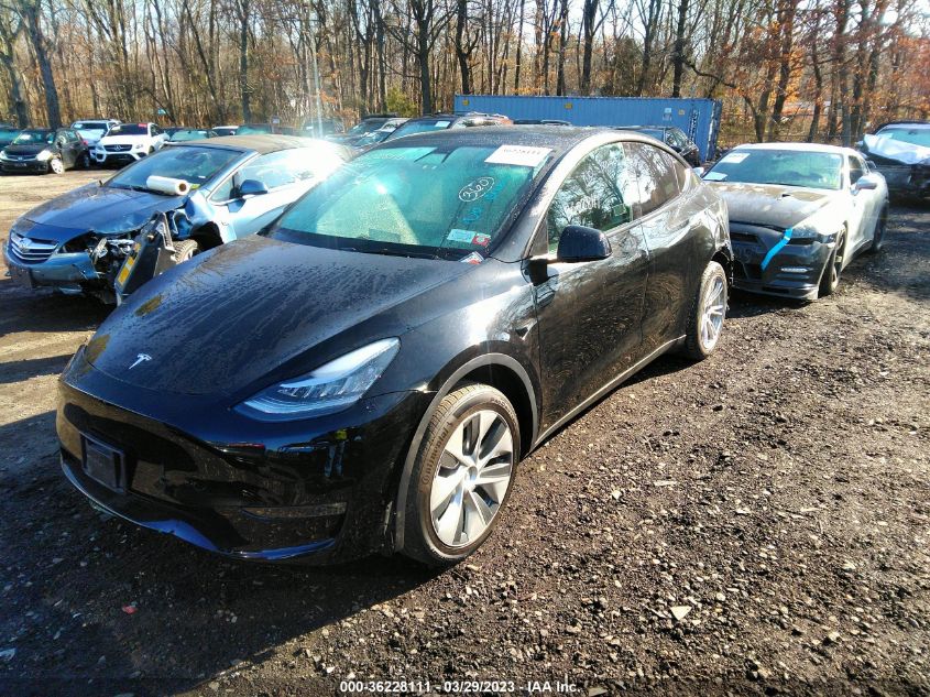 2021 Tesla Model Y Long Range Dual Motor All-Wheel Drive VIN: 5YJYGDEE6MF233186 Lot: 36228111