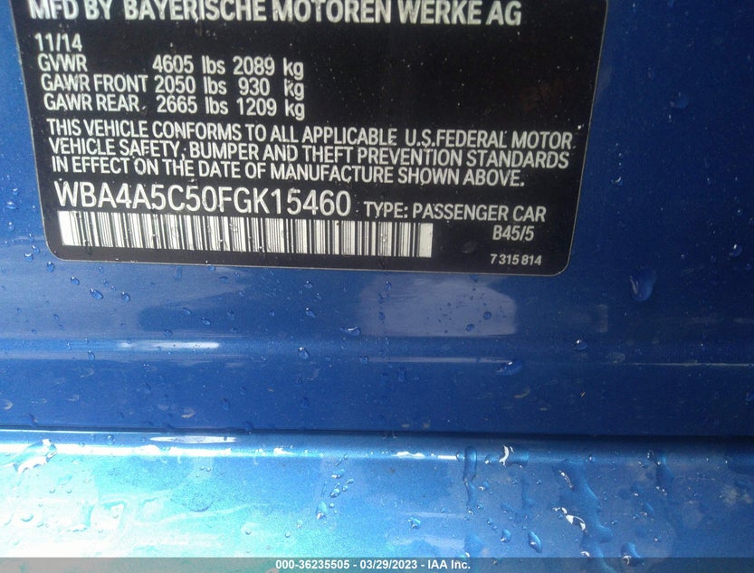 WBA4A5C50FGK15460