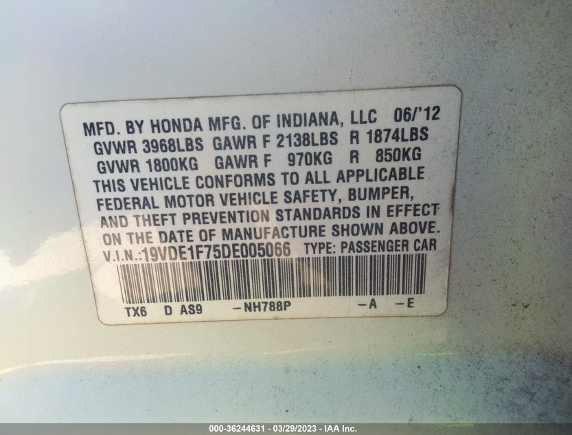 19VDE1F75DE005066
