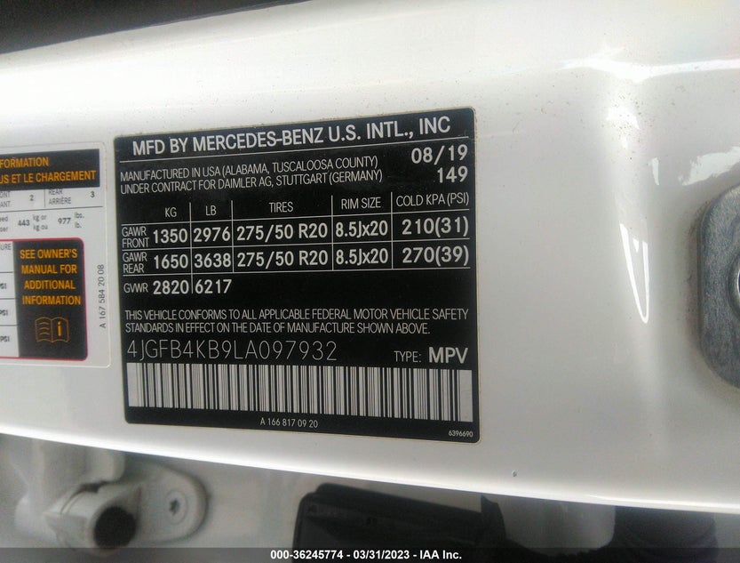 4JGFB4KB9LA097932