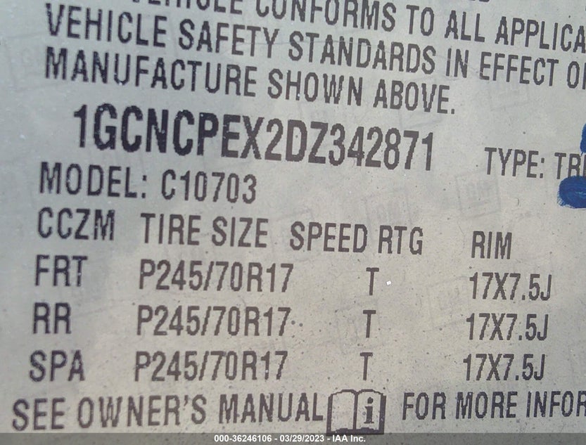 1GCNCPEX2DZ342871