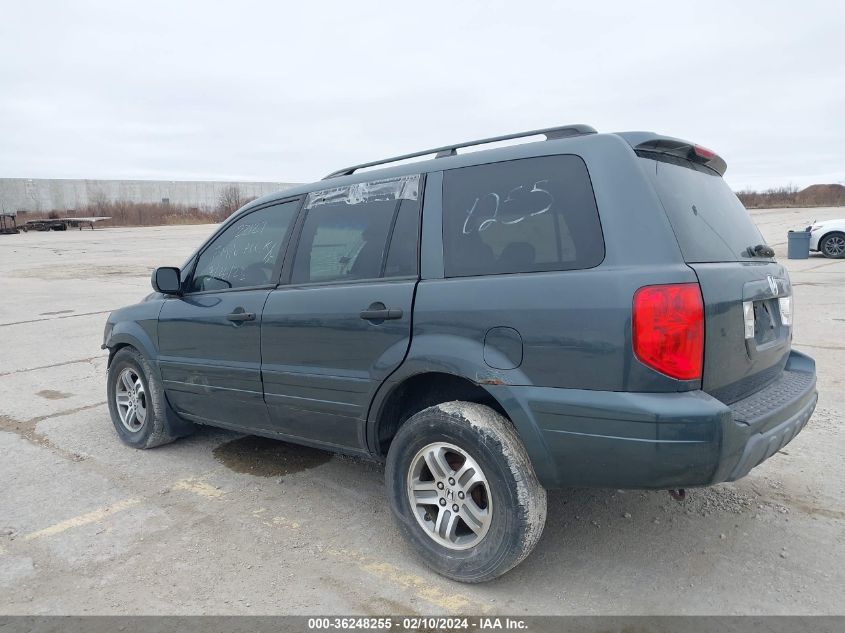 2005 Honda Pilot Ex VIN: 2HKYF18485H520956 Lot: 36248255