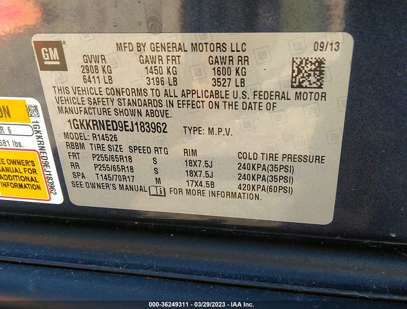 1GKKRNED9EJ183962