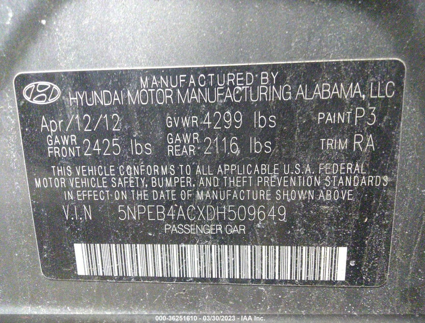 5NPEB4ACXDH509649