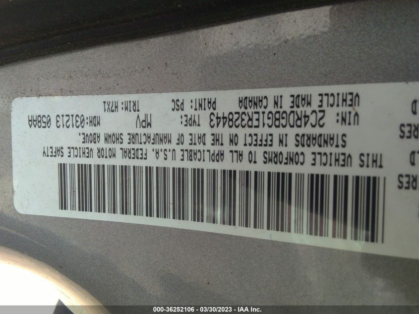 2014 Dodge Grand Caravan Avp/Se VIN: 2C4RDGBG1ER328443 Lot: 36252106