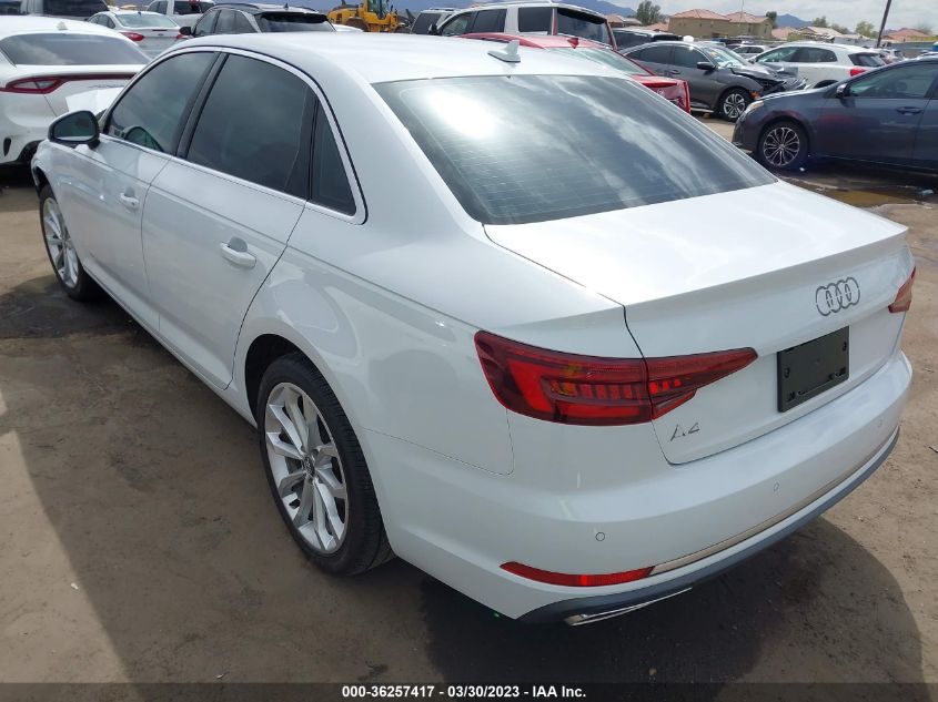 2019 Audi A4 Premium Plus VIN: WAUHMAF42KN011253 Lot: 36257417