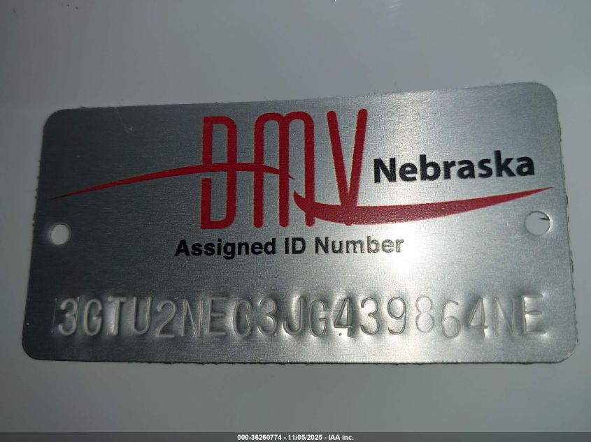 2018 GMC Sierra 1500 Slt VIN: 3GTU2NEC3JG439864 Lot: 36260774
