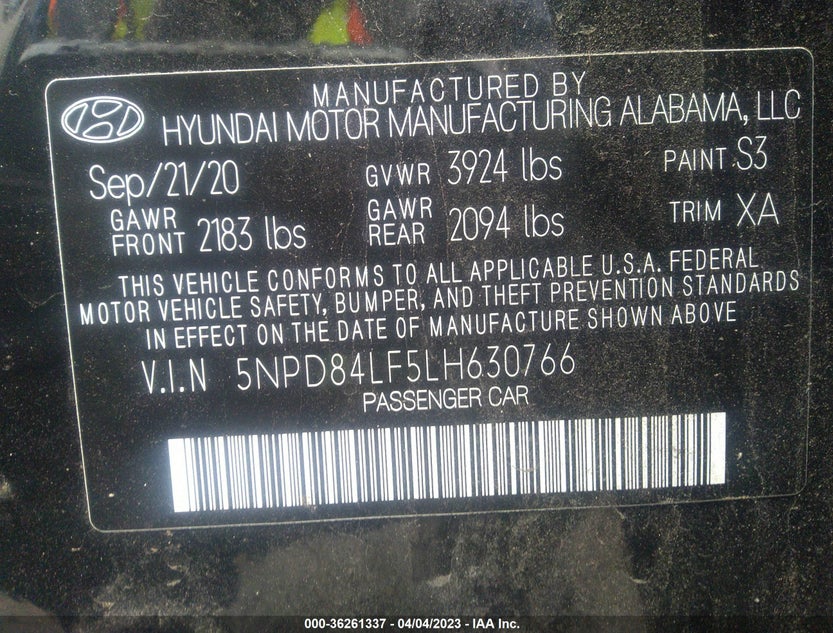 5NPD84LF5LH630766