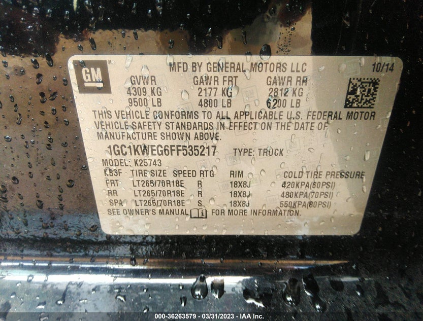 1GC1KWEG6FF535217