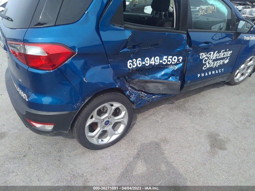 2021 Ford Ecosport Se VIN: MAJ3S2GE2MC445340 Lot: 36271091