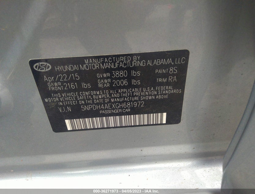 5NPDH4AEXGH681972