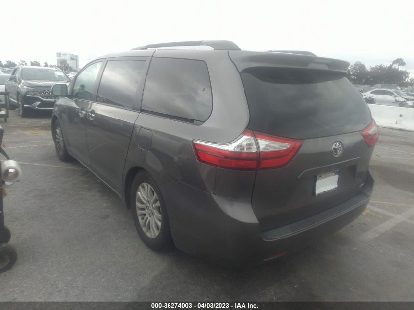 2016 Toyota Sienna Xle 8 Passenger VIN: 5TDYK3DC5GS691388 Lot: 36274003