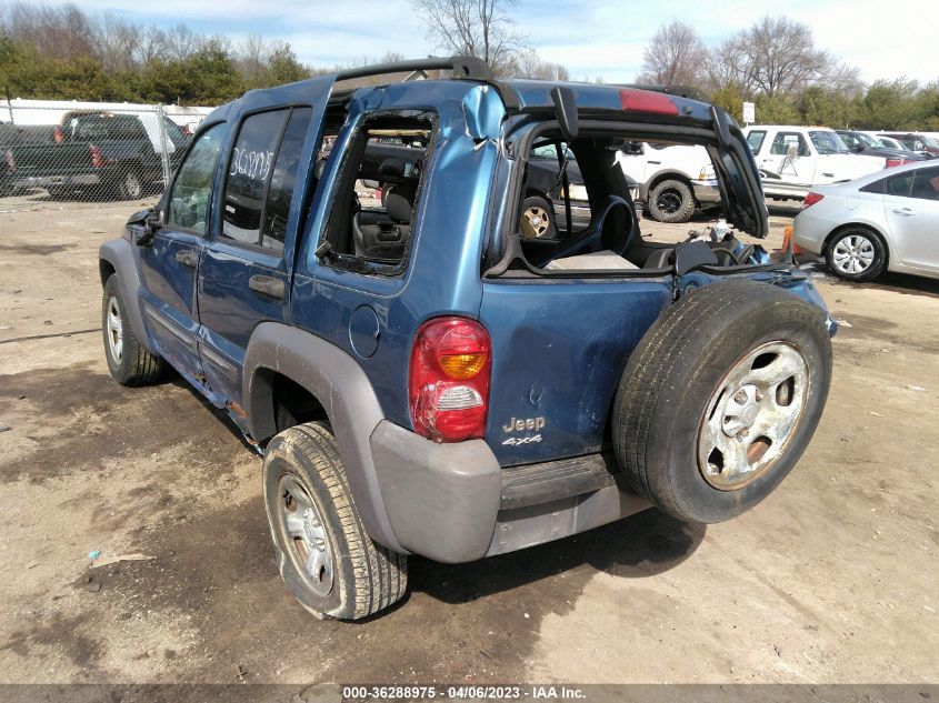 2004 Jeep Liberty Sport VIN: 1J4GL48K84W329769 Lot: 36288975