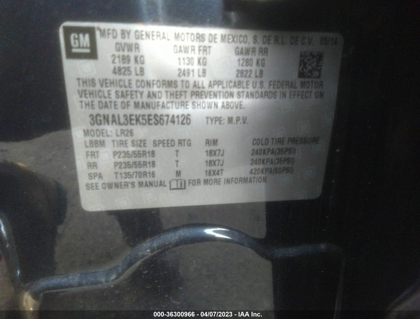 3GNAL3EK5ES674126