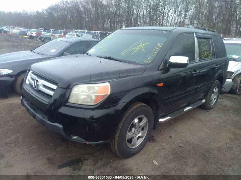 2008 Honda Pilot Ex-L VIN: 5FNYF18778B051792 Lot: 36301583