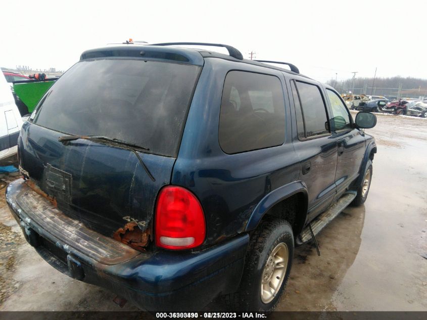 2000 Dodge Durango VIN: 1B4HS28N7YF192760 Lot: 36303490