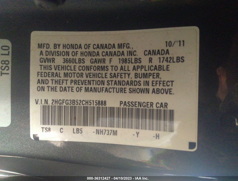 2HGFG3B52CH515888