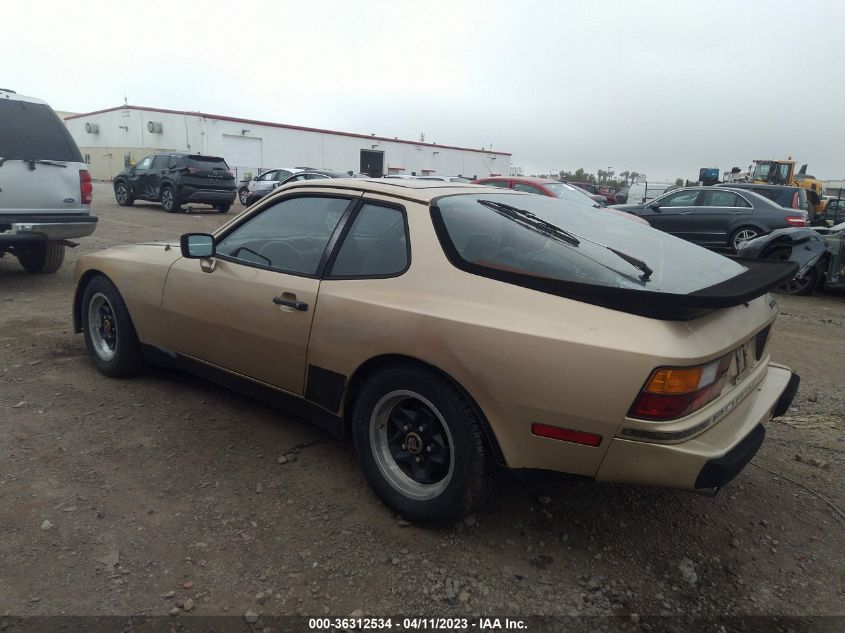 1983 Porsche 944 VIN: WP0AA0944DN460262 Lot: 36312534