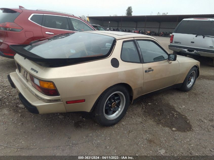 1983 Porsche 944 VIN: WP0AA0944DN460262 Lot: 36312534