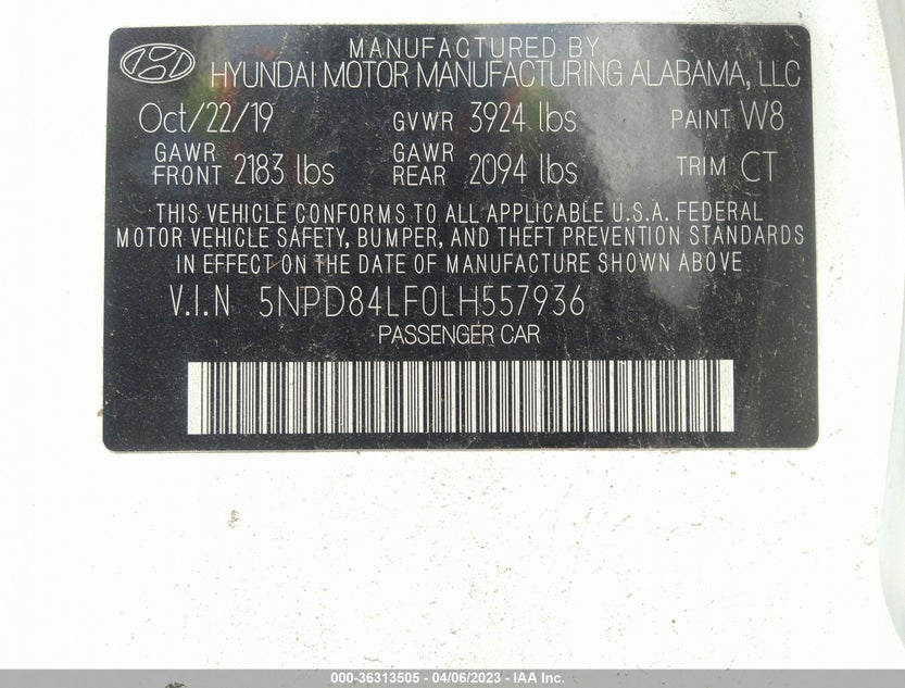 5NPD84LF0LH557936