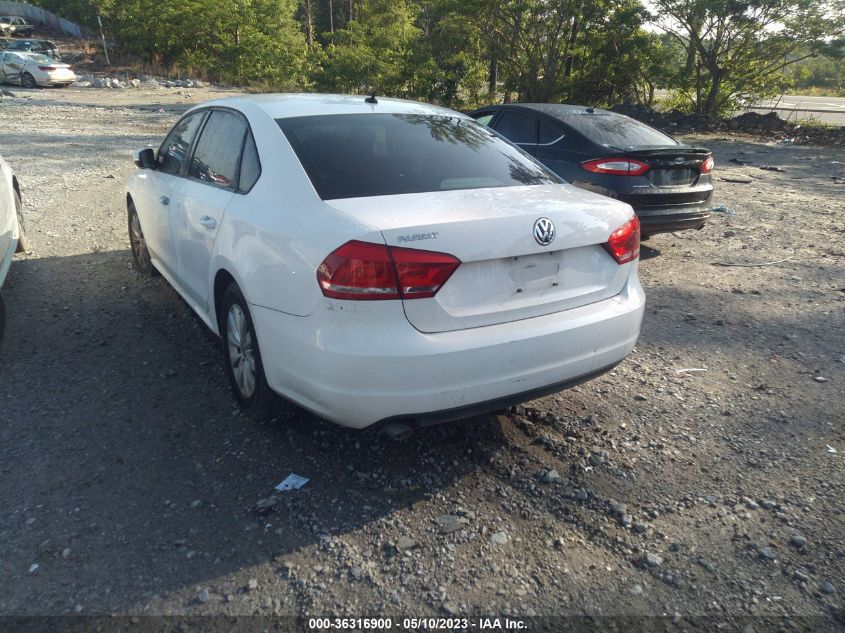 2013 Volkswagen Passat 2.5L S VIN: 1VWAH7A32DC089988 Lot: 36316900