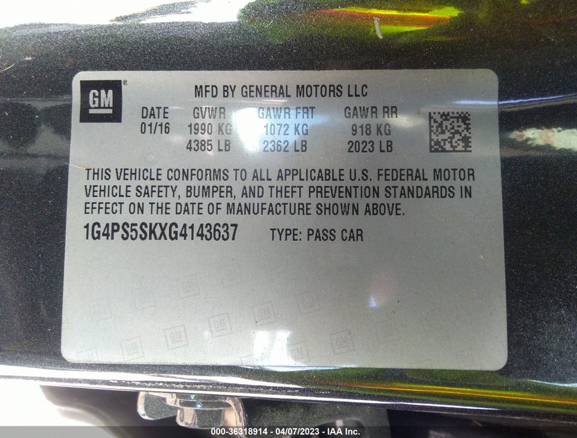 1G4PS5SKXG4143637