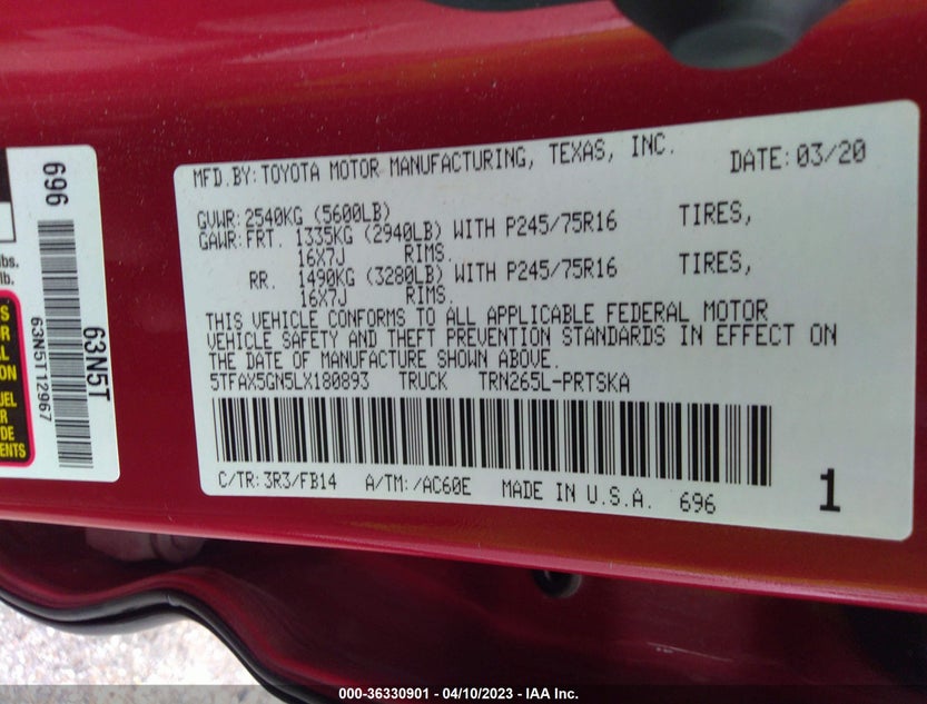 5TFAX5GN5LX180893