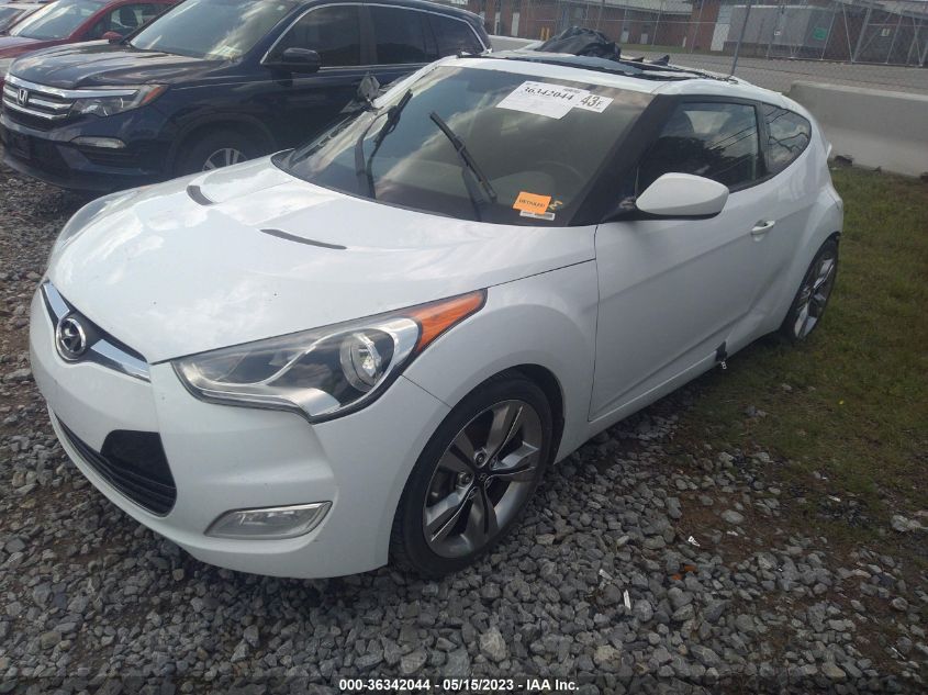 2013 Hyundai Veloster Base W/Black VIN: KMHTC6AD2DU160397 Lot: 36342044