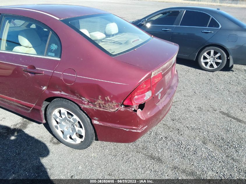 2006 Honda Civic Lx VIN: 1HGFA16586L099725 Lot: 36353415