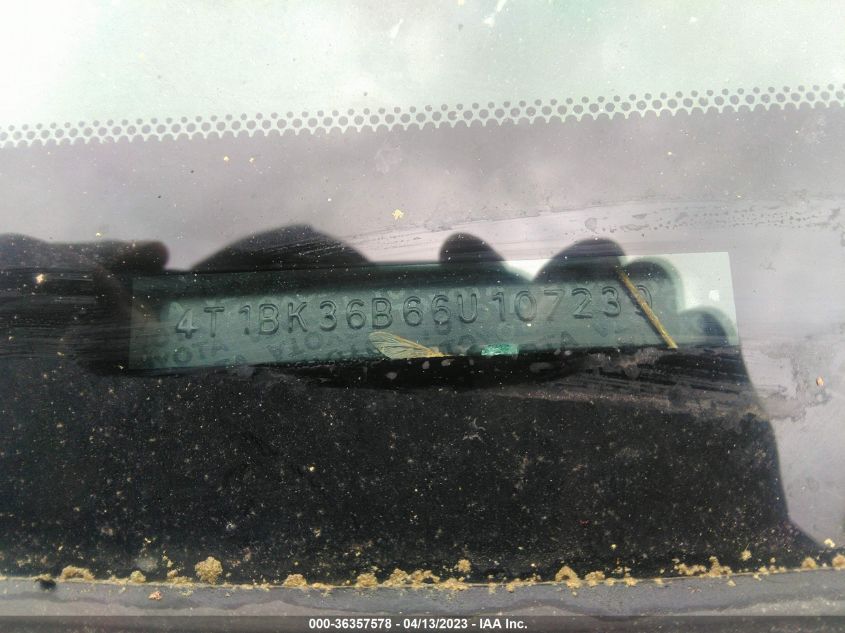 2006 Toyota Avalon Xl/Touring/Xls/Limited VIN: 4T1BK36B66U107239 Lot: 36357578