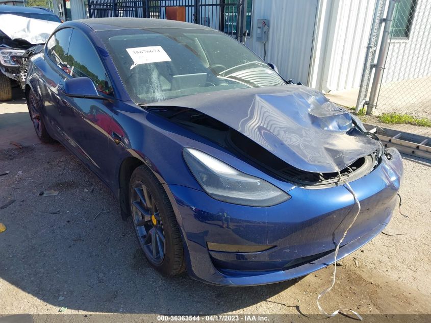 2021 Tesla Model 3 Long Range VIN: 5YJ3E1EB3MF993130 Lot: 36363544